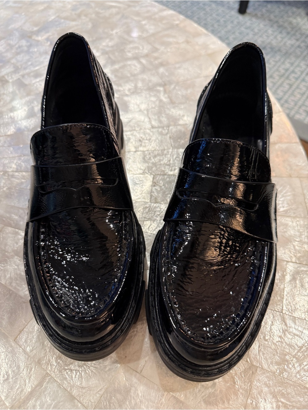 Rag And Bone Black Patent Women’s Loafers Like New 39